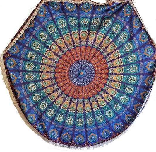 Multicolored Round Mandala Tapestry - The Witches' Cupboard