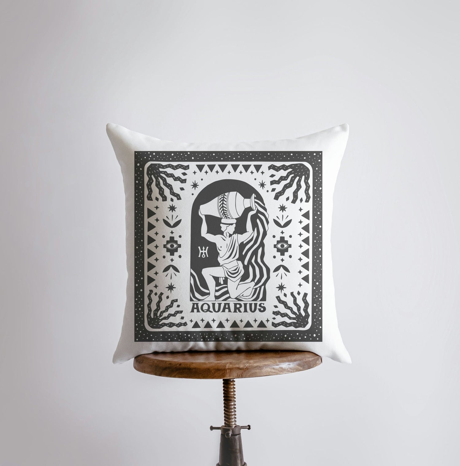 Aquarius | Zodiac | Stars | Astrology | Throw Pillow  | Map of the - The Witches' Cupboard