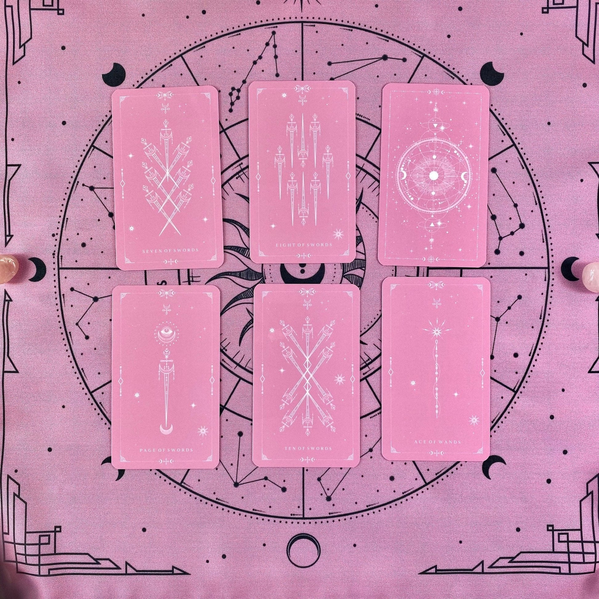 Pink Tarot Cloth for Spread - The Witches' Cupboard